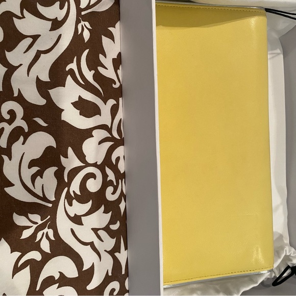 Balmain Paris Yellow Leather Medallion Clutch - Picture 10 of 13